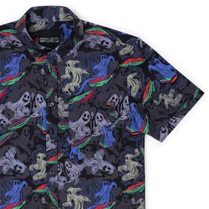 RSVLTS The Dead Shred KUNUFLEX Short Sleeve Shirt in Black — front view