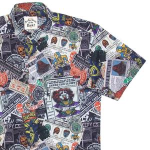 RSVLTS Clippings KUNUFLEX Short Sleeve Shirt in Gray — front view