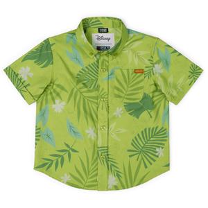 RSVLTS The Wilde Side Preschool KUNUFLEX Short Sleeve Shirt in Green — front view