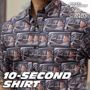 RSVLTS 10-Second Shirt KUNUFLEX Short Sleeve Shirt in Gray — front view