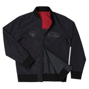 RSVLTS Redacted Rebel Reversible Bomber Jacket in Black — front view