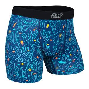 RSVLTS Coral Single-Pack Boxer Briefs in Black — front view