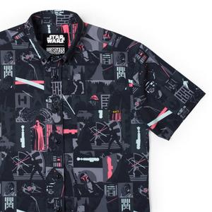 RSVLTS Trilogy’s End KUNUFLEX Short Sleeve Shirt in Black — front view