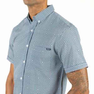 RSVLTS The Royal KUNUFLEX Short Sleeve Shirt in Blue — front view