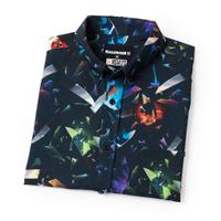 RSVLTS Deep Cuts KUNUFLEX Short Sleeve Shirt in Black — detail 8