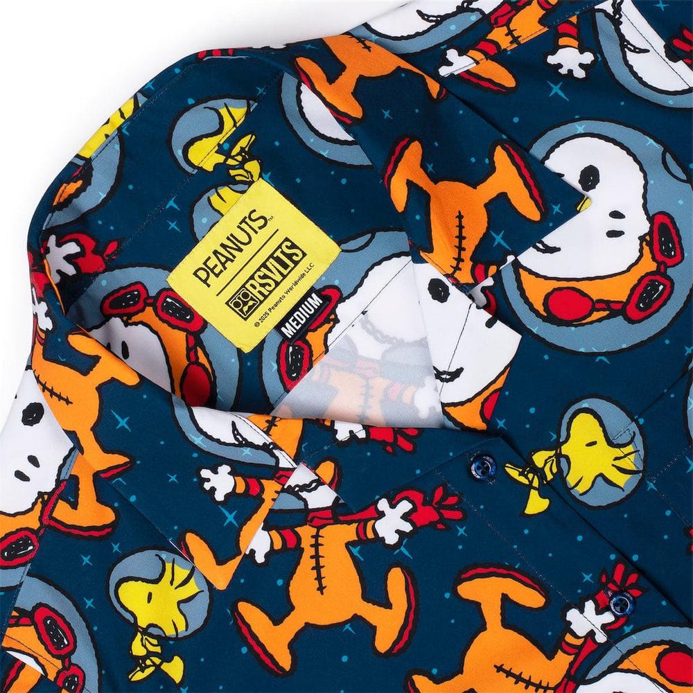 RSVLTS Snoopy in Space Women's KUNUFLEX Short Sleeve Shirt in Blue — detail 7