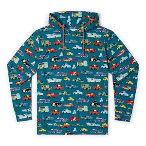 RSVLTS Cruisin' Performance Hoodie in Green — front view