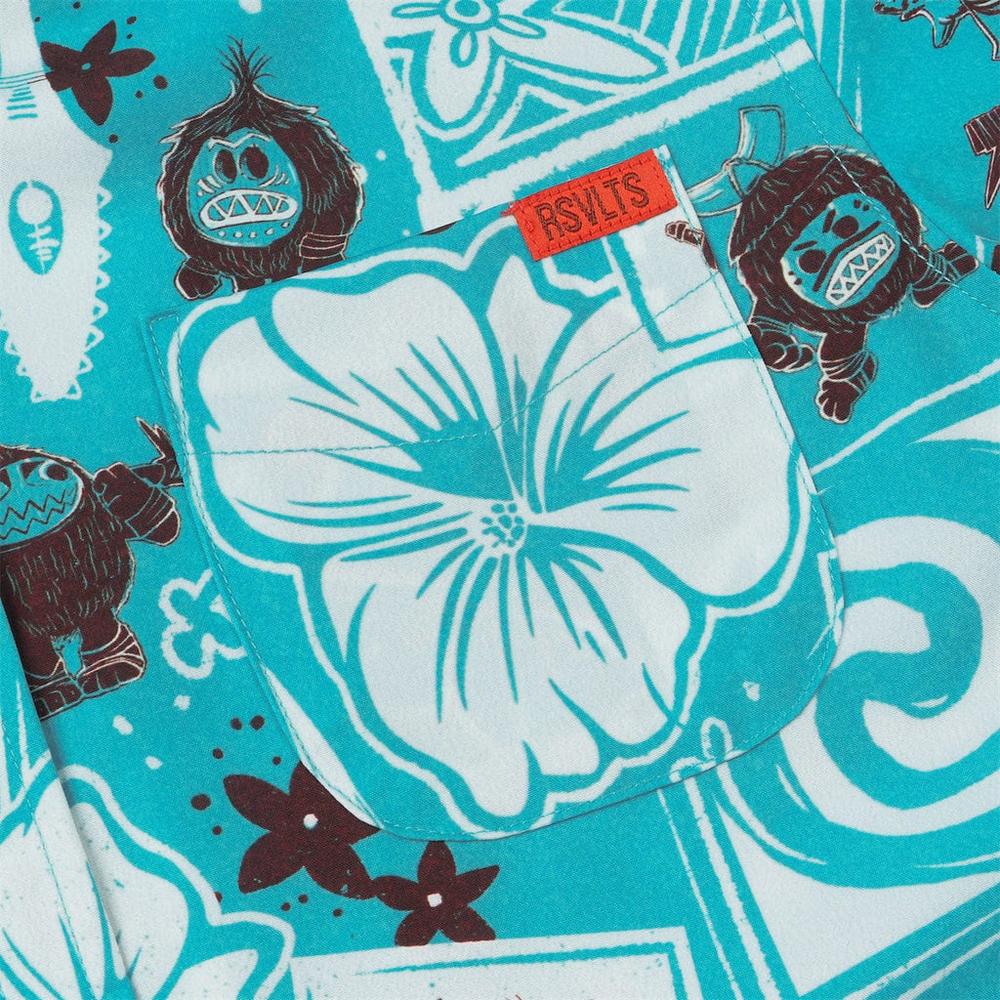 RSVLTS Fear the Kakamora Youth KUNUFLEX Short Sleeve Shirt in Blue — detail 7