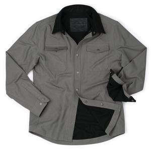RSVLTS Pewter Heavy-Duty Shirt Jacket in Gray — front view