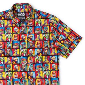 RSVLTS Artistic Rebellion KUNUFLEX Short Sleeve Shirt in Multicolor — front view