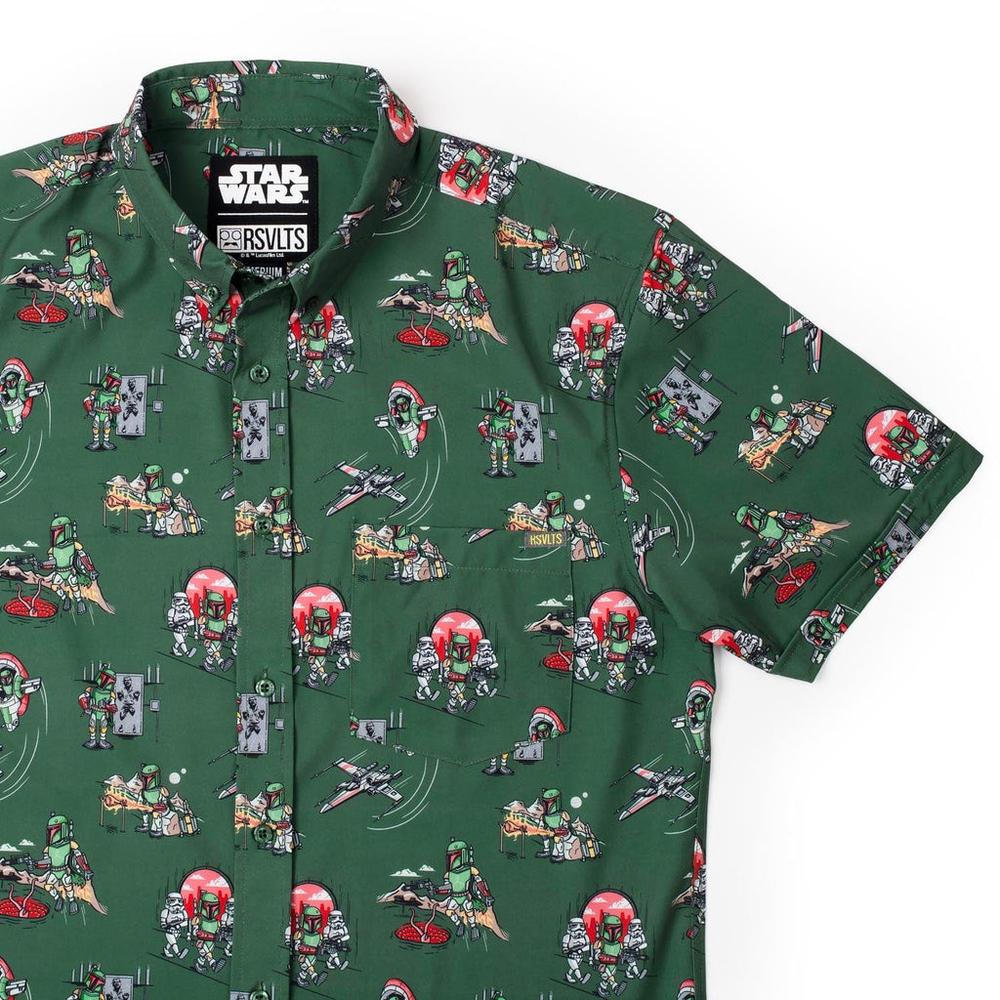 RSVLTS A Bounty a Day KUNUFLEX Short Sleeve Shirt in Green — front view