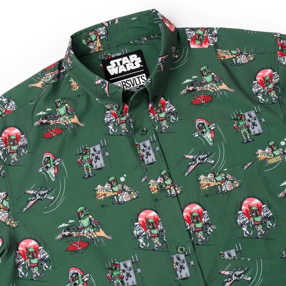 RSVLTS A Bounty a Day KUNUFLEX Short Sleeve Shirt in Green — detail 5