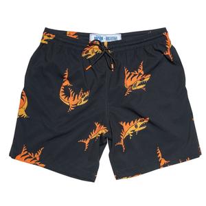RSVLTS Sea Tiger Hybrid Shorts in Black — front view