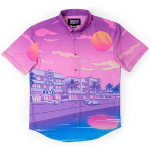 RSVLTS Vintage Vice KUNUFLEX Short Sleeve Shirt in Red — front view