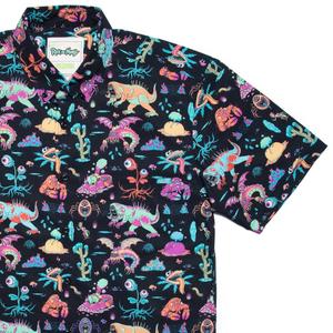 RSVLTS Monster Run KUNUFLEX Short Sleeve Shirt in Black — front view