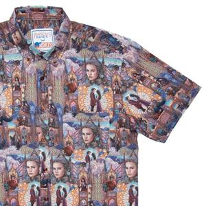 RSVLTS Buttercup & Westley KUNUFLEX Short Sleeve Shirt in Multicolor — front view