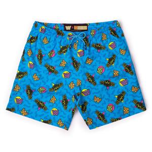 RSVLTS In Your House Hybrid Shorts in Blue — front view