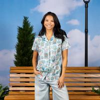 RSVLTS Mammal Metropolis Women's KUNUFLEX Short Sleeve Shirt in Gray — detail 6