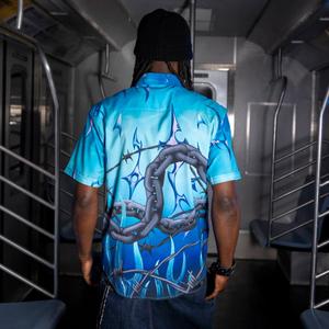 RSVLTS Hardwired KUNUFLEX Short Sleeve Shirt in Black — front view
