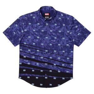 RSVLTS Mouthin' Off KUNUFLEX Short Sleeve Shirt in Black — front view