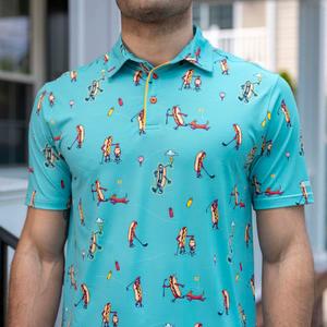 RSVLTS Sun's Out Buns Out All-Day Polo in Green — front view