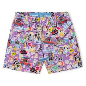 RSVLTS Let's Motor Preschool Hybrid Shorts in Purple — front view