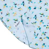 RSVLTS Birds of Play KUNUFLEX Short Sleeve Shirt in Blue — detail 9