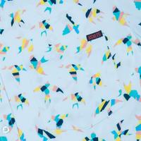 RSVLTS Birds of Play KUNUFLEX Short Sleeve Shirt in Blue — detail 6