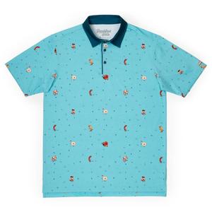 RSVLTS Bacon, Egg & Tees All-Day Polo in Blue — front view
