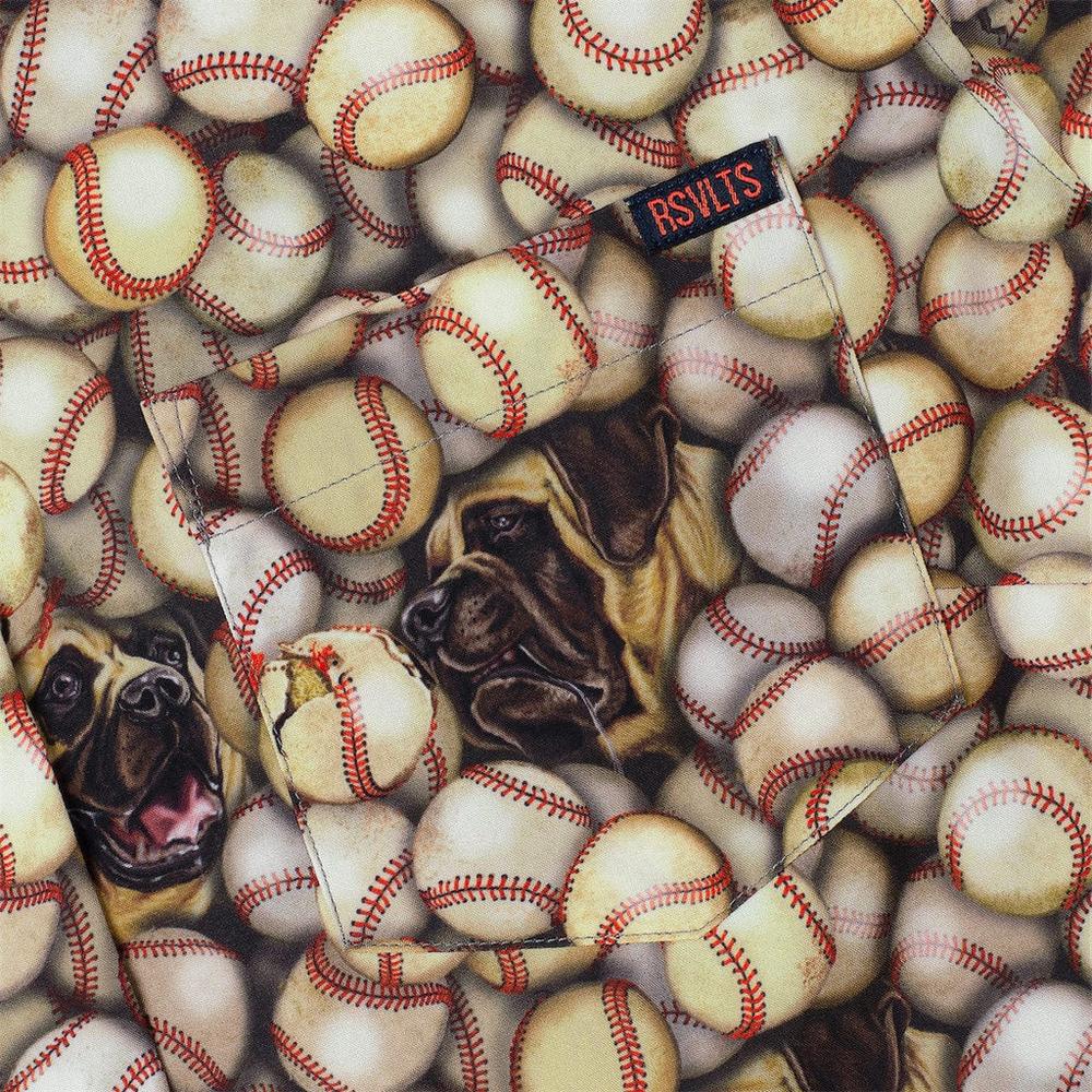 RSVLTS Now We Can Play Forever Women's KUNUFLEX Short Sleeve Shirt in Brown — detail 3