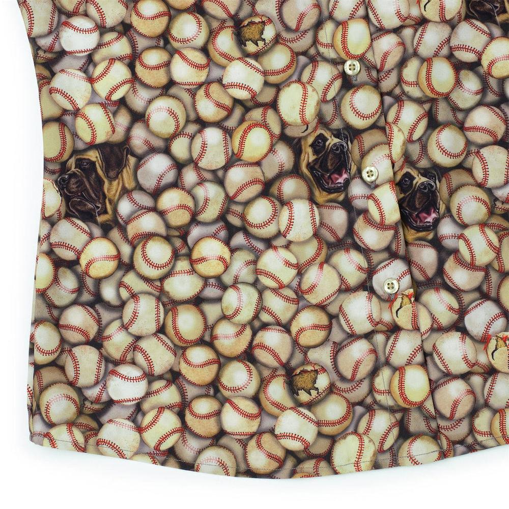 RSVLTS Now We Can Play Forever Women's KUNUFLEX Short Sleeve Shirt in Brown — detail 5