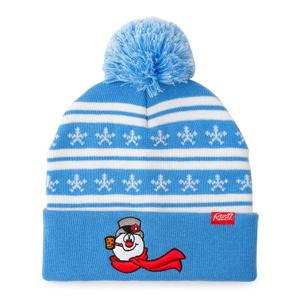 RSVLTS Thumpety Thump Thump Pom-Pom Beanie in Blue — front view