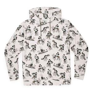 RSVLTS Steamboat Mickey Performance Hoodie in White — front view