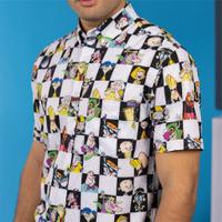 RSVLTS Cartoon Cartoons! KUNUFLEX Short Sleeve Shirt in Black — detail 5