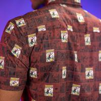 RSVLTS Amazing Fantasy KUNUFLEX Short Sleeve Shirt in Brown — detail 18