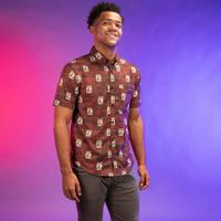 RSVLTS Amazing Fantasy KUNUFLEX Short Sleeve Shirt in Brown — detail 13