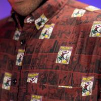 RSVLTS Amazing Fantasy KUNUFLEX Short Sleeve Shirt in Brown — detail 16