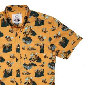 RSVLTS Yosemite KUNUFLEX Short Sleeve Shirt in Yellow — front view
