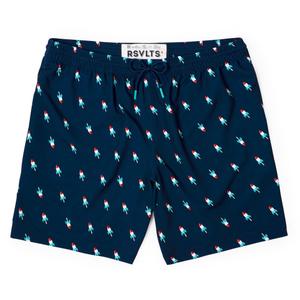 RSVLTS USA Rocket Pop Hybrid Shorts in Blue — front view