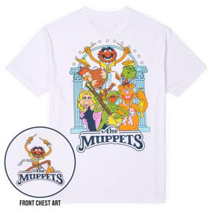 RSVLTS Light the Lights Crewneck Tee in White — front view