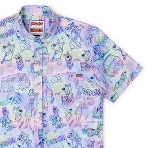 RSVLTS Scooby Doodles KUNUFLEX Short Sleeve Shirt in Multicolor — front view