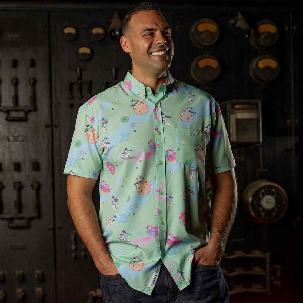RSVLTS Boba Fett’s Debut KUNUFLEX Short Sleeve Shirt in Green — detail 3