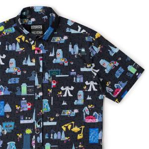 RSVLTS DEE DEE KUNUFLEX Short Sleeve Shirt in Black — front view
