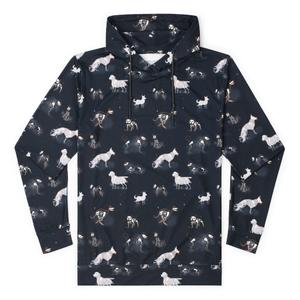 RSVLTS Good to the Bone Performance Hoodie in Black — front view