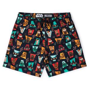 RSVLTS Cosmic Cocktails Hybrid Shorts in Black — front view