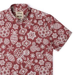 RSVLTS Orna-Mickeys KUNUFLEX Short Sleeve Shirt in Red — front view