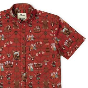 RSVLTS No One Like Him KUNUFLEX Short Sleeve Shirt in Brown — front view