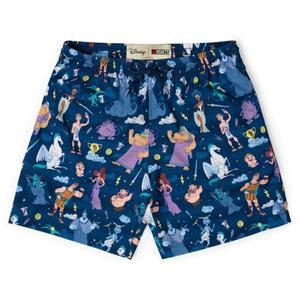 RSVLTS Grecian Gallery Hybrid Shorts in Blue — front view