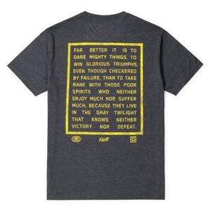 RSVLTS The Speech Crewneck Tee in Gray — front view