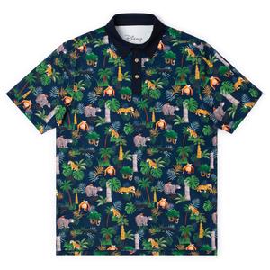 RSVLTS Jungle Jam All-Day Polo in Blue — front view